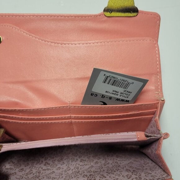 Two Coral Pink Wallet Purse - Picture 13 of 16